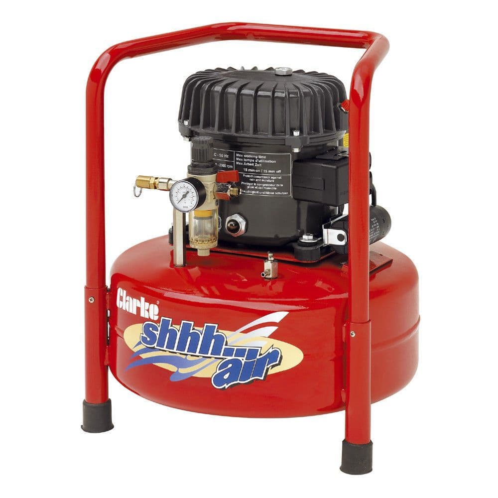Clarke ShhhAir 50/24 Quiet Run Compressor 50 Ltrs / Min With 24 Litre Air  Receiver 240V 50Hz