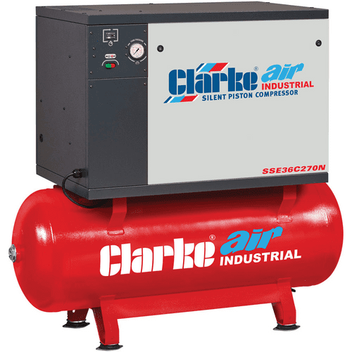 Clarke SSE36C270N Professional Silent Air Compressor 270L 7.5hp 400V~50Hz