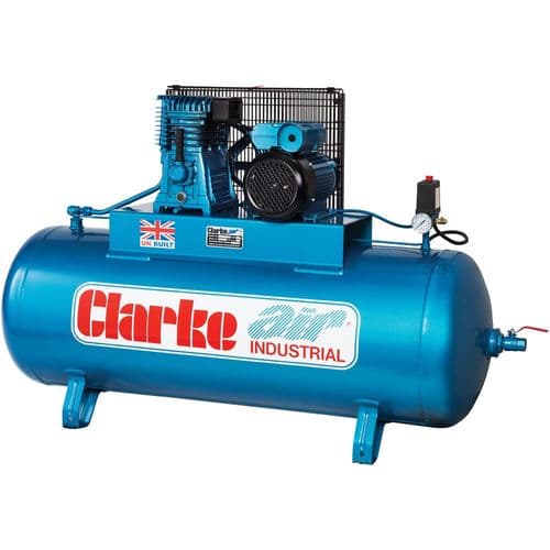 Clarke XE18/200 Industrial Air Compressor (WIS) 200L 4Hp 145psi/10bar 400V~50Hz
