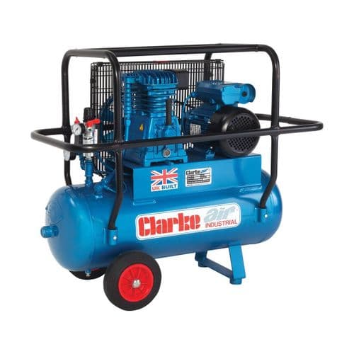 Clarke XEP15H/50 (OL) Mobile Air Compressor 50L Receiver With Cage 14CFM 3Hp 220-240V~50Hz