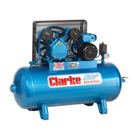 Clarke XEV11/100 Electric Powered Industrial Air Compressor (O/L) 100L 2.0hp 240V~50Hz