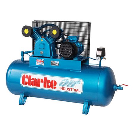 Clarke XEV26/200 Electric Powered Industrial Air Compressor (WIS) 200L 5.5hp 400V~50Hz