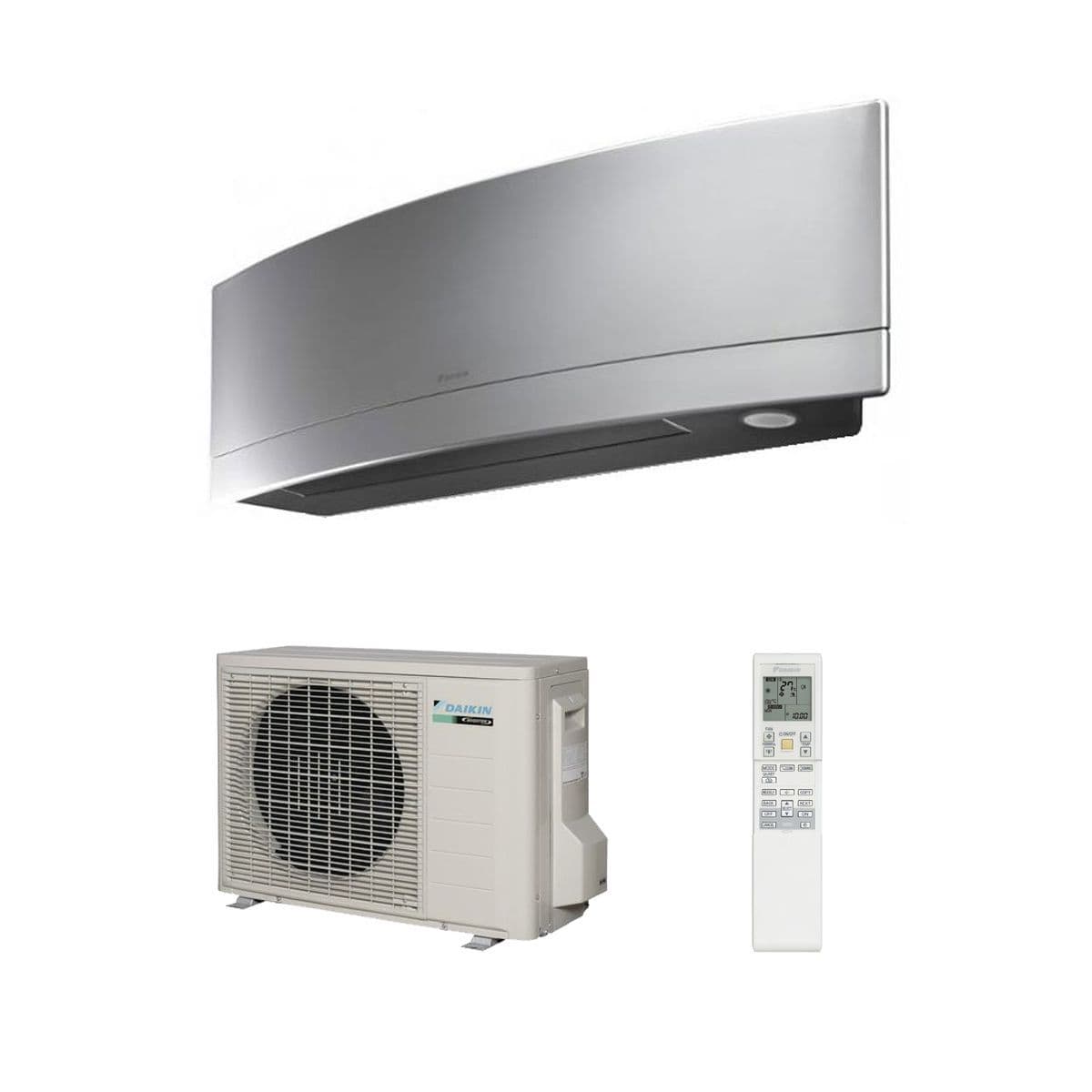 Daikin Air Conditioning Emura FTXJ25MS Brushed Aluminium Wall Heat