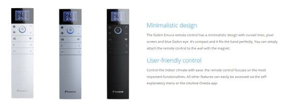 Daikin Air Conditioning FTXJ50AB RXJ50M9 Emura Black Wall Heat Pump Air Purifier 5Kw/18000Btu R32