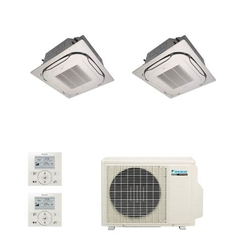 Daikin Air conditioning Multi 2MXS50H Heat Pump Inverter 2 x FCQG35F Standard Cassette A+++ 240V~50Hz