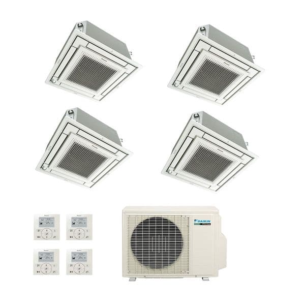 Daikin Air conditioning Multi 4MXS68F Heat Pump Inverter 4 x FFQ35C Cassette (3.5Kw/12000 Btu) A++ 240V~50Hz