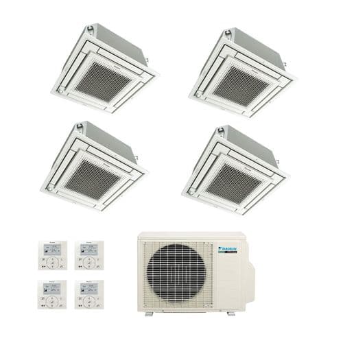 Daikin Air conditioning Multi 4MXS68F Heat Pump Inverter 4 x FFQ35C Cassette (3.5Kw/12000 Btu) A++ 240V~50Hz