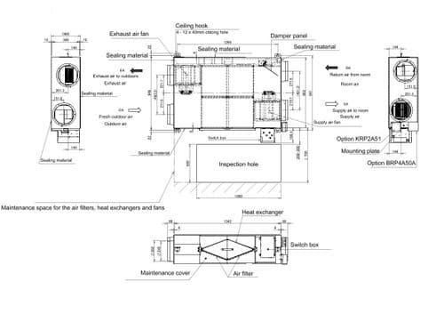 Daikin Air Conditioning Spare Part 110644J Air Filter 1016x202 For VAM1000FJ