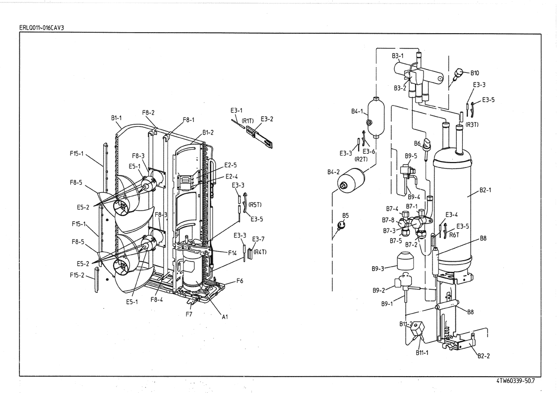 Daikin Air Conditioning Spare Part 5006320 COMPRESSOR 7614 JT100GVD B2