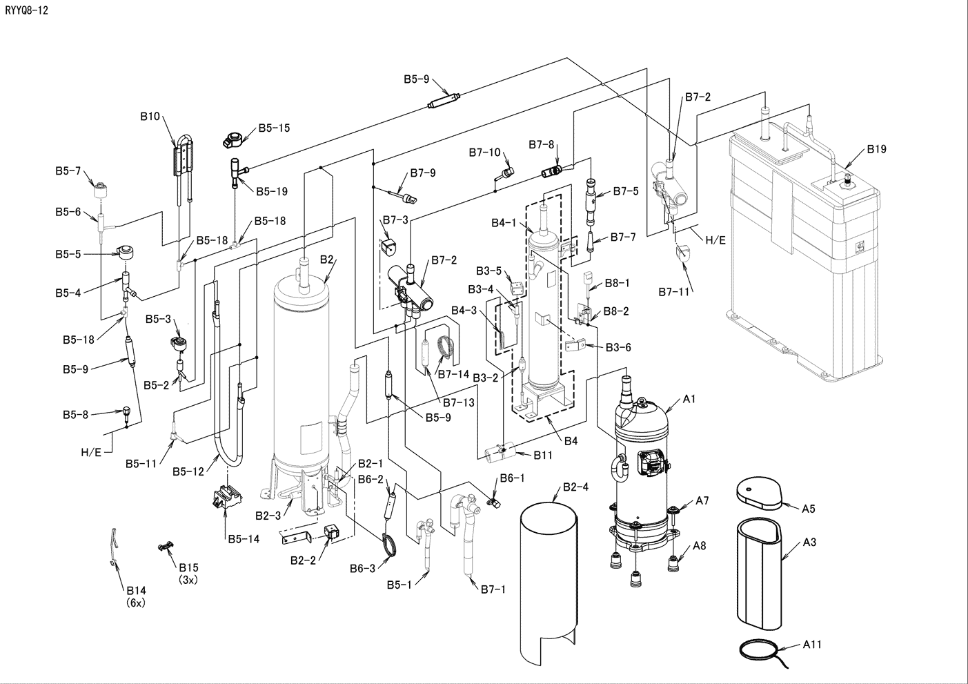 Daikin Air Conditioning Spare Part 5022339 COMPRESSOR JT16KBVDYR S