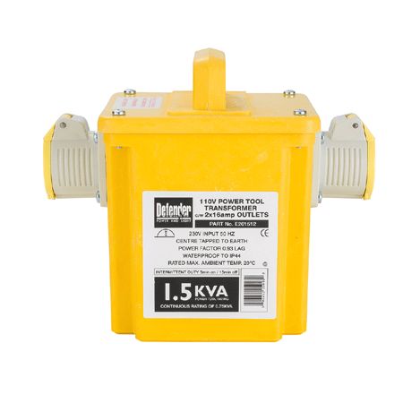Defender Power E201512 1.5KVA Transformer 2 X 110V 16A - 240V~50Hz