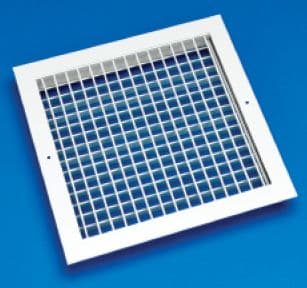 Double Deflection Grille With Damper White Finish 100mm to 600mm