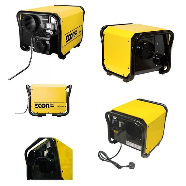 Ecor-Pro DH2511 Yellow / Black 380M3/hr Industrial Desiccant Dehumidifier 35L/Day 110V~50Hz
