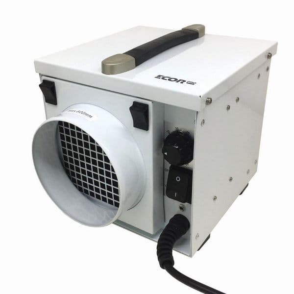 Ecor-Pro DryFan12 DH1200 White Steel Desiccant Dehumidifier 12L/Day 230V~50Hz