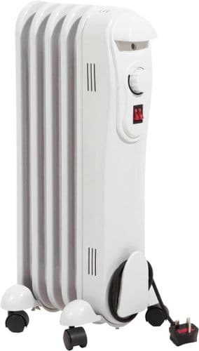 EH1840 Oil Filled Radiator With Castors 3 Heat Settings & Thermostat 1Kw/3400Btu