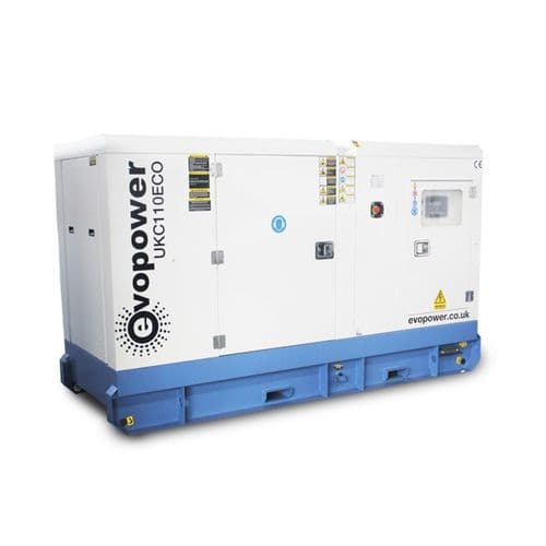 Evopower UKC110ECO Slow Run Cummins Diesel Generator Noise Cancelling Canopy 110kVA 220-415V~50Hz