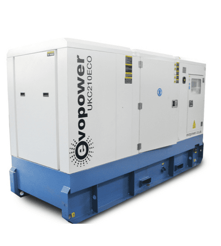 Evopower UKC210ECO 210kVA Diesel Housed Weather-proof Standby Generator 3-phase, 400/230V