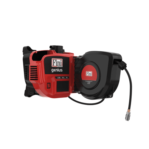 Fini Genius Wall Mounted Air Compressor With 9m Hose Real 1.1KW 8 Bar 240~50Hz