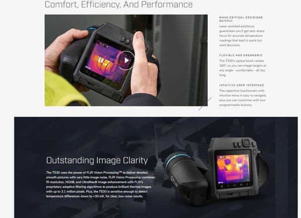 FLIR Thermal Imaging Camera T530 79302-0101 24° Lens 320x240 -20°C to 650°C with FLIR Studio