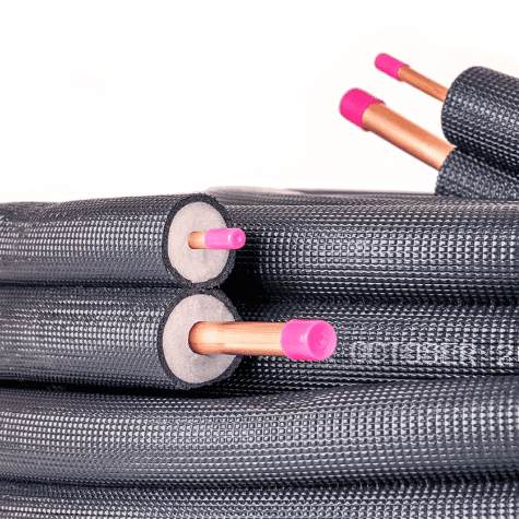 Freddox 34621 HVAC Pre-Insulated Copper Pipe Twin Coil 1/4" + 1/2" 20 Metre 9mm Wall Insulation