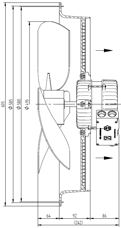 Friga Bohn MUC 1PH FAN ASSY PD0210030 Fan Assembly for SG C Coolers ...