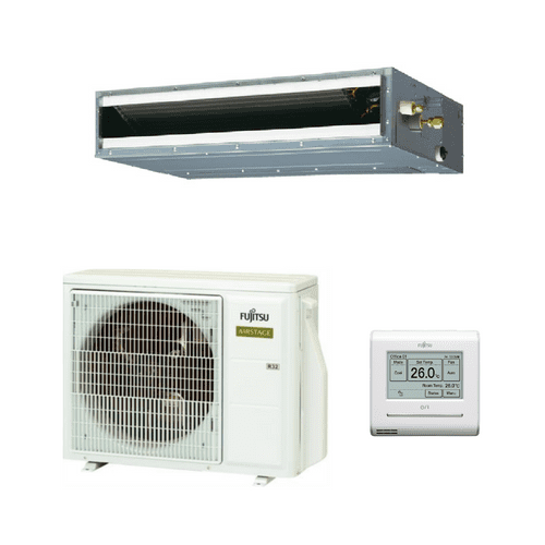 Fujitsu Air conditioning AIRSTAGE ARXH36KMTAP AOEG36KQTA Concealed Duct Heat Pump 3Ph Install Kit