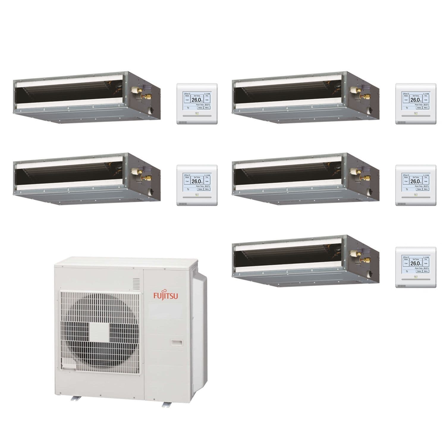 Fujitsu Air Conditioning AOYG36KBTA5 Multi 5 X ARXG09KLLAP 2 5Kw fujitsu-air-conditioning-aoyg36kbta5-multi-5-x-arxg09kllap-2-5kw