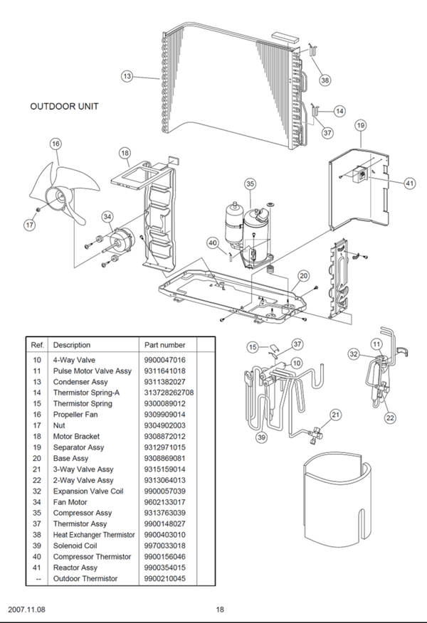 Fujitsu Air Conditioning Spare Part 9311641018 Replacement Expansion