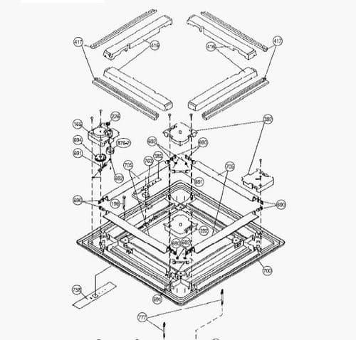 Fujitsu Air Conditioning Spare Part 9359619017 Cover A Fascia PANEL For AUY12UBAB + AUY12FBAB