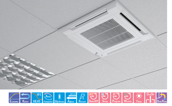 Fujitsu AIRSTAGE AUXG24KVLA AOEG24KBTB Compact Cassette Air Conditioning R32 A++ 7kW/24000Btu