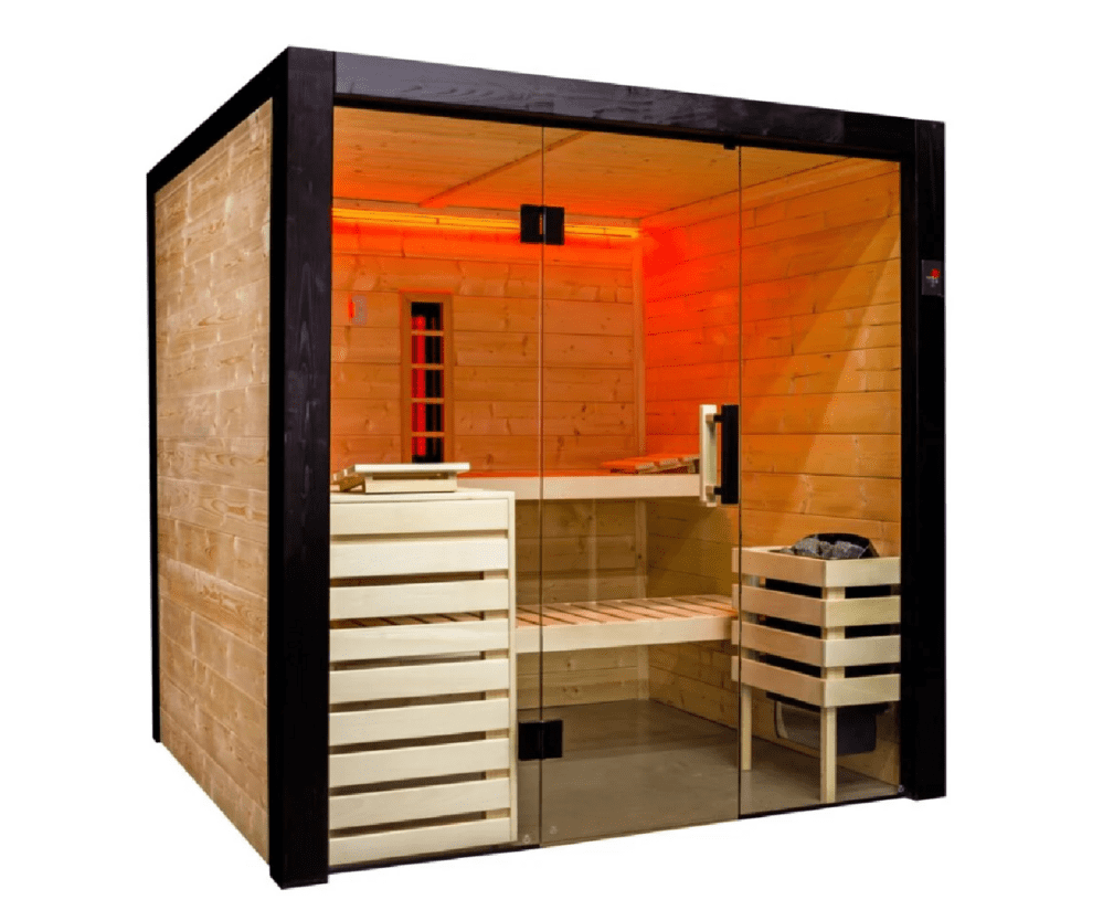 Harvia Family Large Sauna Cabin Left Interior Design
