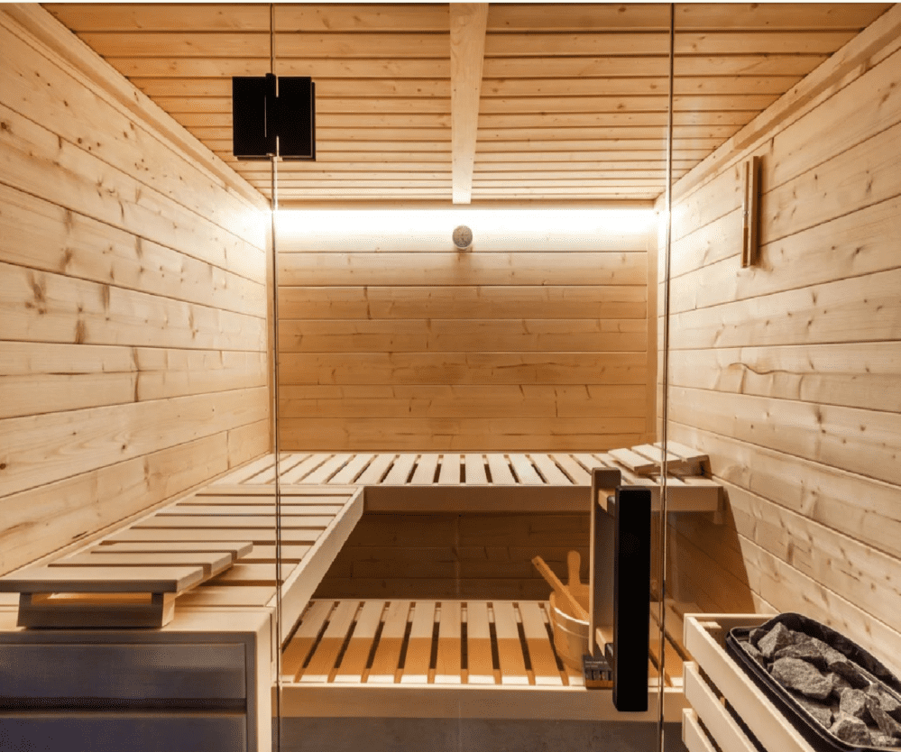 Harvia Family Large Sauna Cabin Right Interior Design
