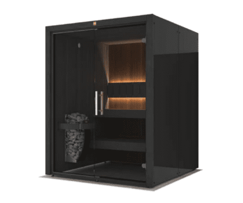 Harvia Urban Medium Black Gloss Sauna Cabin 1-3 Person 9kW