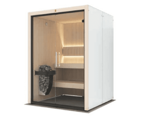 Harvia Urban Medium White Gloss Sauna Cabin with Aspen Interior