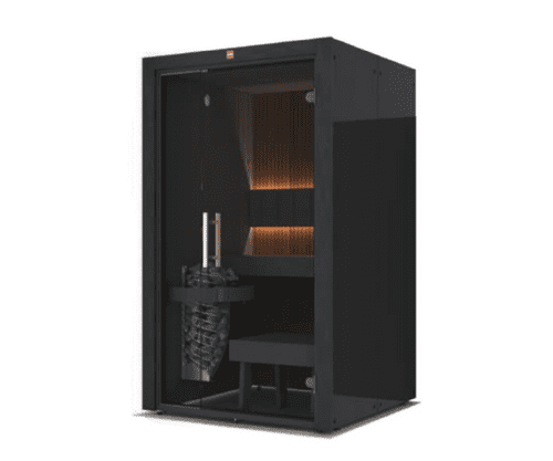Harvia Urban Small Black Sauna Cabin with Spirit 6kW Heater