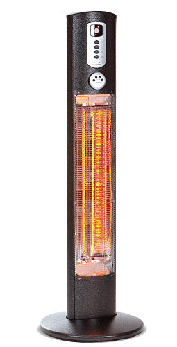Helios 3kW / 12000 Btu Carbon Fibre Electric Patio Heater With Magnetic Remote Control 240V~50hZ