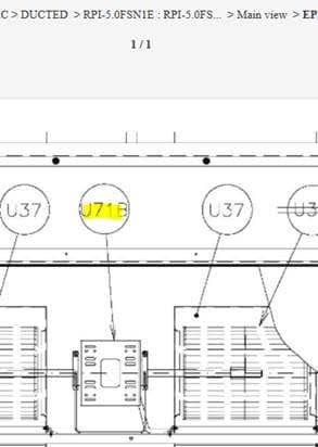 Hitachi Air Conditioning Spare Part P24386 MOTOR For RAS-5HVRNE