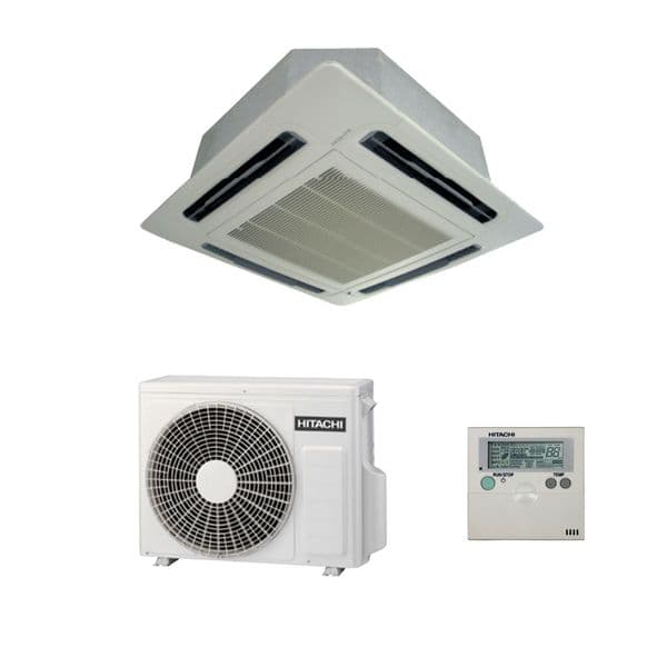 Hitachi Air Conditioning Utopia Premium Cassette RCI-2.5FSN3Ek Inverter Heat Pump 5.6Kw/18000Btu A+