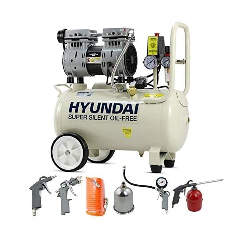 Hyundai Air Compressor HY7524 5 24 Litre 5 2CFM/100psi Silenced Oil ...