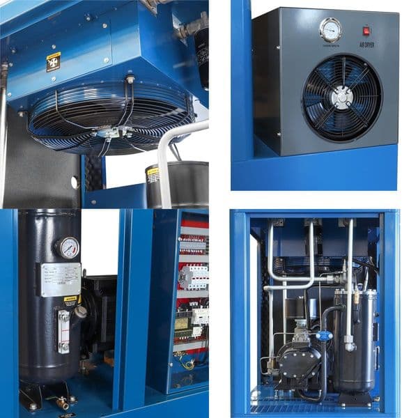 Hyundai Digital 500L Tank Screw Air Compressor HYSC200500D Sound Reduction Air Dryer 20Hp 415V~50Hz