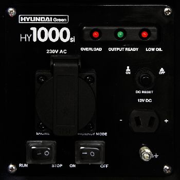 Hyundai HY1000Si Lightweight 1000W/1250kVA Portable Petrol Inverter Generator 230V~50Hz