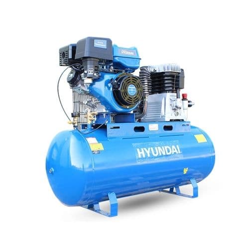 Hyundai HY140200PES 200L Litre Air Compressor 29CFM/145psi Twin Cylinder Belt 14hp IC420 Engine