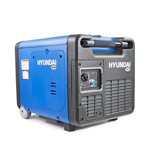 Hyundai HY4500SEI 230V Petrol Driven 4Kw 5kVA Portable Silenced Generator 2x 230v/13a & 1x 12VDC