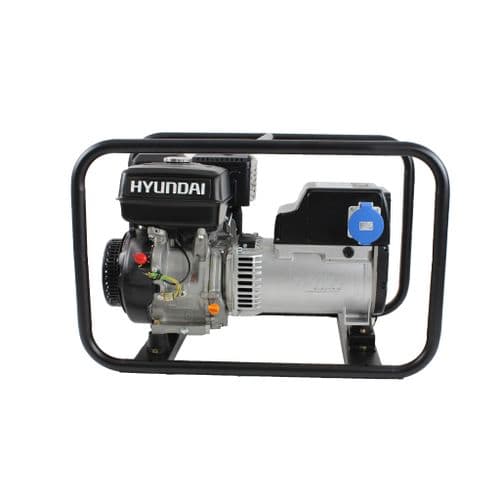 Hyundai HY8500 Hire Pro Recoil Start Site Petrol Generator 7Kw 115/230V~50Hz