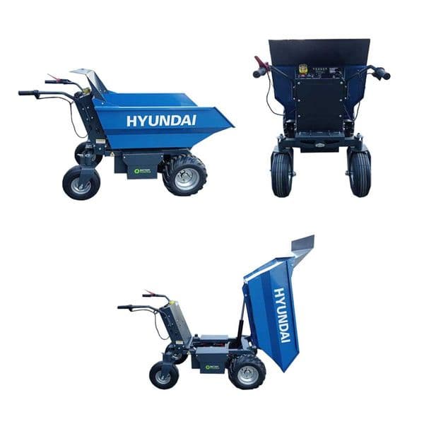 Hyundai HYMD500B 500Kg Battery Powered Mini Dumper Brushless Motor, Hydraulic Tilt 48V, 32Ah