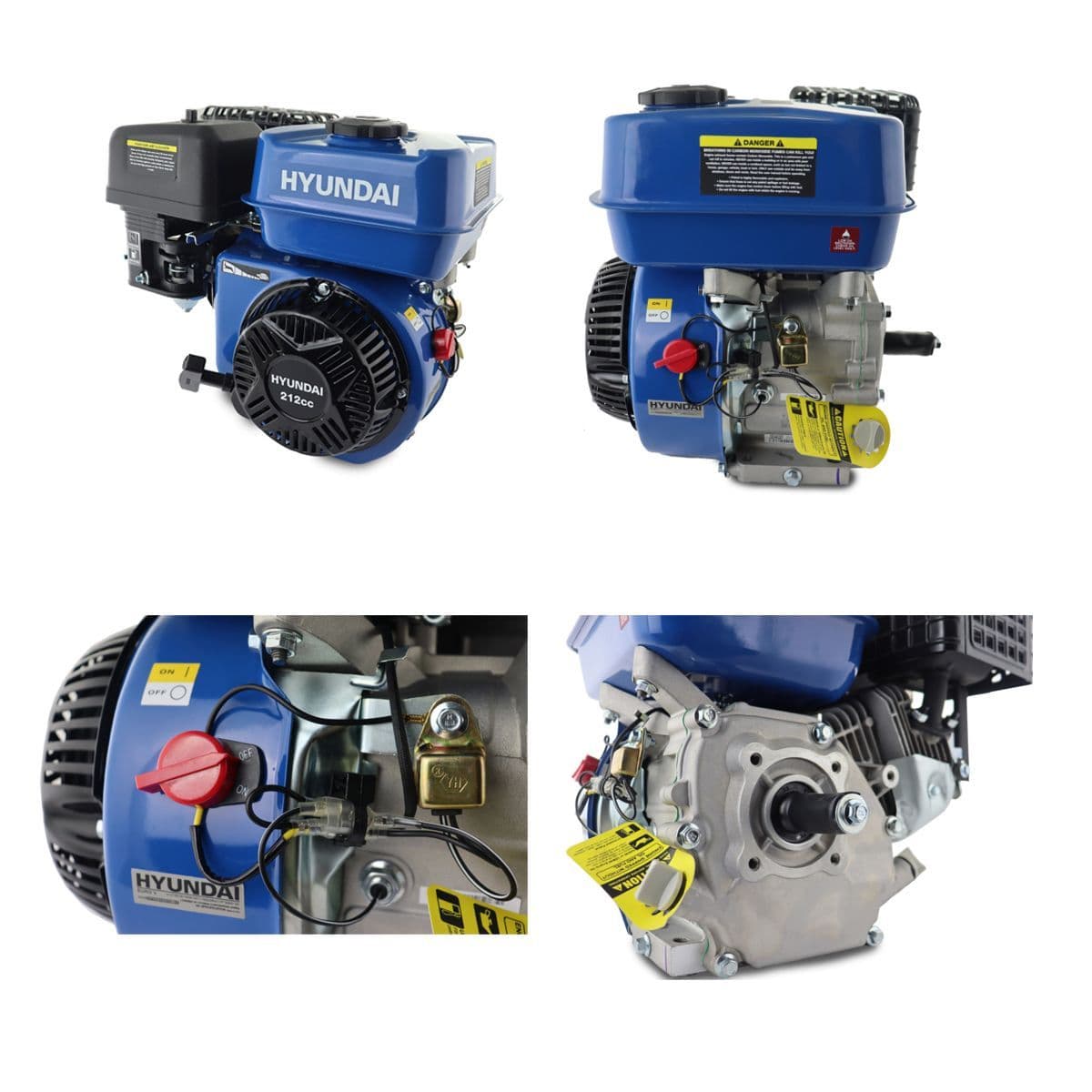 Hyundai IC210P-20 20mm Horizontal Straight Shaft Petrol Engine 4-Stroke ...