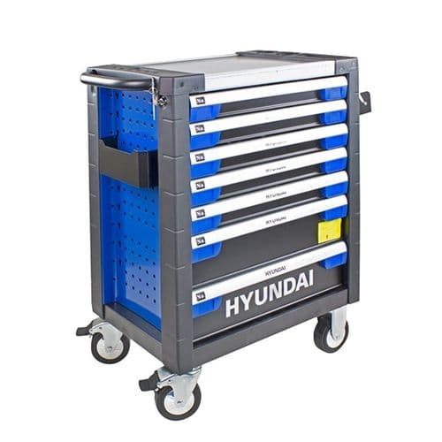 Hyundai Tool Chest Cabinet HYTC9003 305 Piece 7 Drawer Caster Mounted Rollers