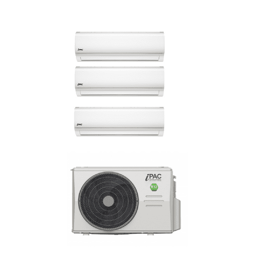 iPac Air Conditioning iPAC-27-MOU 7Kw Outdoor 3 x 3.5kW iPAC-12WS-IN Wall Mounted Kit