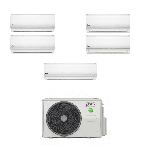 iPac Air Conditioning iPAC-42-MOU 12Kw Outdoor 5 x  3.5kW iPAC-12WS-IN Wall Mounted Kit