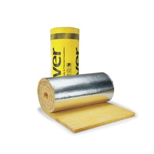 Isover Duct Wrap Insulation Thermal Roll Acoustic Attenuation Silver Aluminium 18M X 1.20M X 25MM